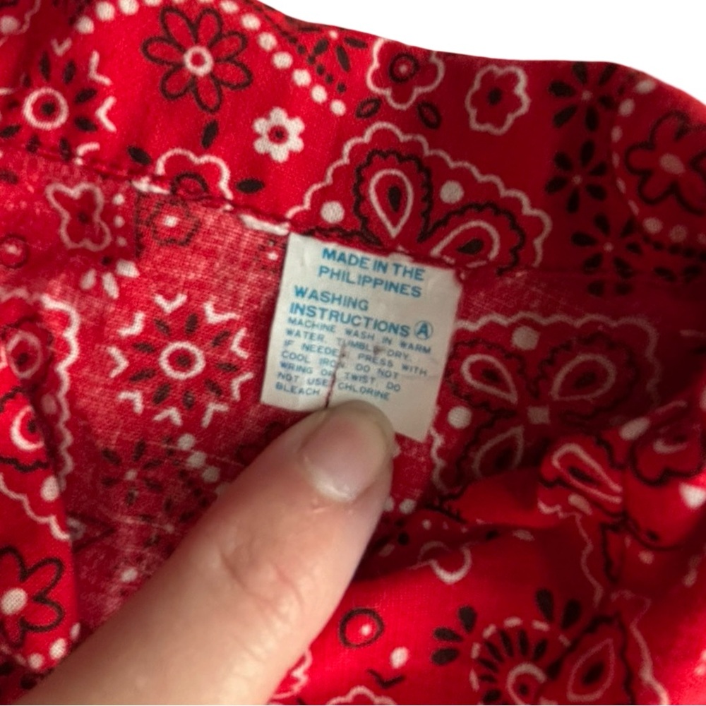 Vintage Kid’s 70's Cowboy Western Jacket &  Bandana Print Button Down- 3T - Picture 8 of 10